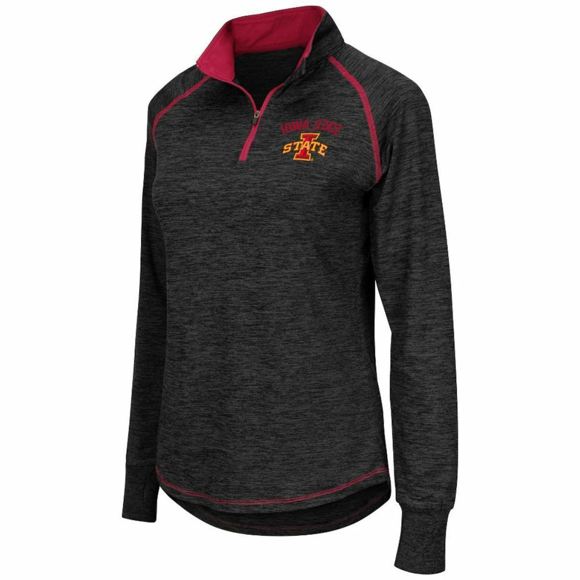 Women's Colosseum Black Iowa State Cyclones Bikram 1/4 Zip Long Sleeve Jacket 1 Women's Colosseum Black Iowa State Cyclones Bikram 1/4 Zip Long Sleeve Jacket
