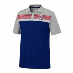 Men's Colosseum Navy/Heathered Gray Arizona Wildcats Caddie Polo -Colosseum Shop DSCO1148312751 1320 ALT2