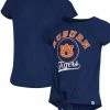 Girls Youth Colosseum Navy Auburn Tigers Salt Tie-Front Raglan T-Shirt