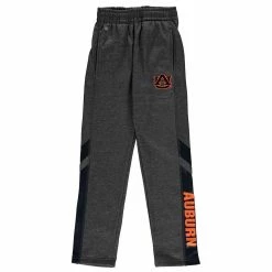 Youth Colosseum Heathered Charcoal Auburn Tigers Fleece Pants