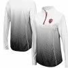 Colosseum Women's Black Indiana Hoosiers Magic Ombre Quarter-Zip Raglan Jacket