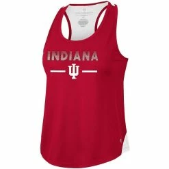 Women's Colosseum Crimson Indiana Hoosiers Sachs 2-Hit Scoop Neck Racerback Tank Top -Colosseum Shop DSCO1148313209 2840 ALT2