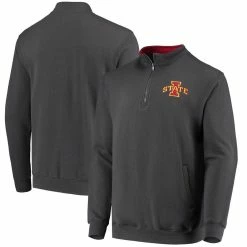 Colosseum Men's Charcoal Iowa State Cyclones Tortugas Logo Quarter-Zip Jacket