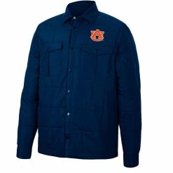 Men's Colosseum Navy Auburn Tigers Detonate Quilted Full-Snap Jacket -Colosseum Shop DSCO1148313364 1320 ALT2