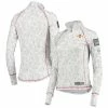 Colosseum Women's White Iowa State Cyclones OHT Military Appreciation Officer Arctic Camo 1/4-Zip Jacket