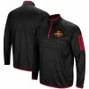 Colosseum Men's Black Iowa State Cyclones Amnesia Quarter-Zip Pullover Jacket