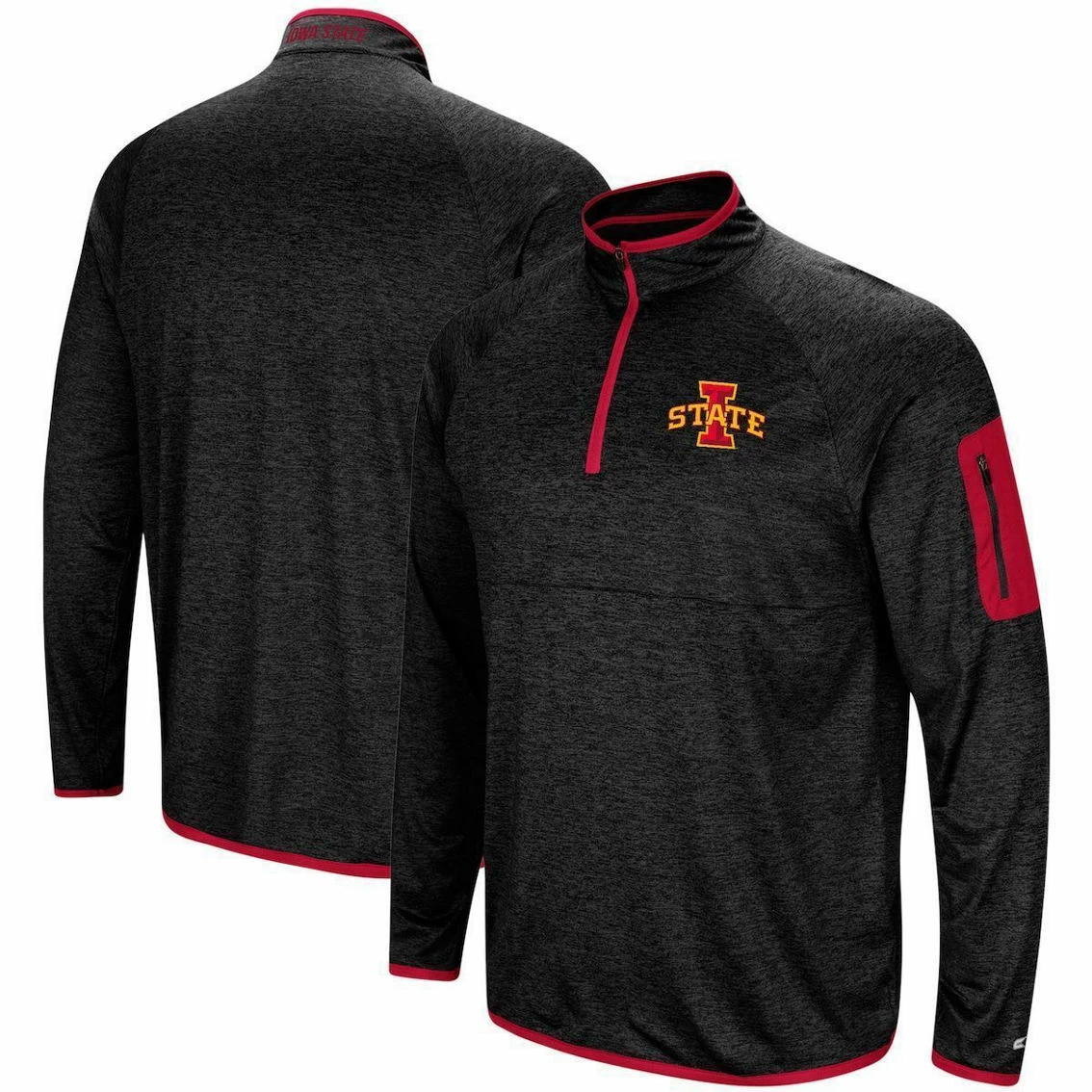 Colosseum Men's Black Iowa State Cyclones Amnesia Quarter-Zip Pullover Jacket 2 Colosseum Men's Black Iowa State Cyclones Amnesia Quarter-Zip Pullover Jacket - Image 2