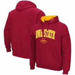 Colosseum Men's Cardinal Iowa State Cyclones Arch & Logo 3.0 Pullover Hoodie