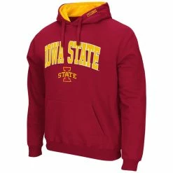 Colosseum Men's Cardinal Iowa State Cyclones Arch & Logo 3.0 Pullover Hoodie -Colosseum Shop DSCO1148314028 4633 ALT2