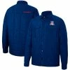 Colosseum Men's Navy Arizona Wildcats Detonate Quilted Full-Snap Jacket