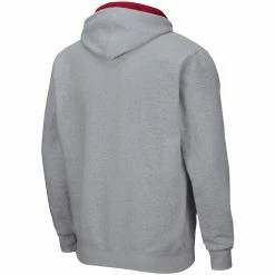Colosseum Men's Heathered Gray Arkansas Razorbacks Arch & Logo 3.0 Full-Zip Hoodie -Colosseum Shop DSCO1148314689 1927 ALT3