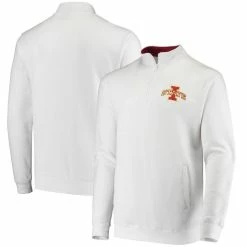 Colosseum Men's White Iowa State Cyclones Tortugas Logo Quarter-Zip Jacket