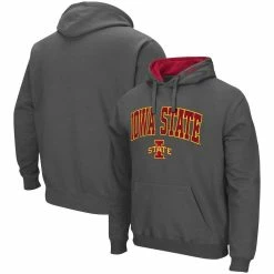Colosseum Men's Charcoal Iowa State Cyclones Arch & Logo 3.0 Pullover Hoodie