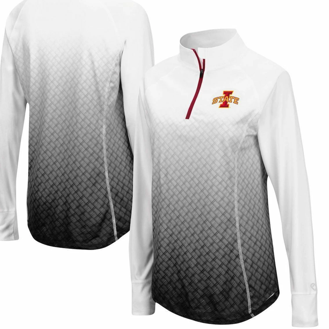 Colosseum Women's Black Iowa State Cyclones Magic Ombre Quarter-Zip Raglan Jacket 1 Colosseum Women's Black Iowa State Cyclones Magic Ombre Quarter-Zip Raglan Jacket