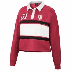 Colosseum Women's Heather Crimson Indiana Hoosiers I Love My Job Rugby Long Sleeve Shirt -Colosseum Shop DSCO1148315710 2840 ALT2