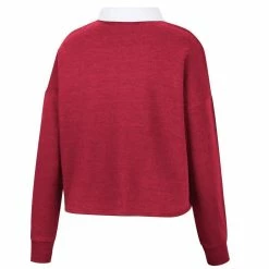 Colosseum Women's Heather Crimson Indiana Hoosiers I Love My Job Rugby Long Sleeve Shirt -Colosseum Shop DSCO1148315710 2840 ALT3