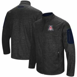 Colosseum Men's Heathered Charcoal Arizona Wildcats Anchor Full-Zip Jacket