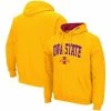Colosseum Men's Gold Iowa State Cyclones Arch & Logo 3.0 Pullover Hoodie