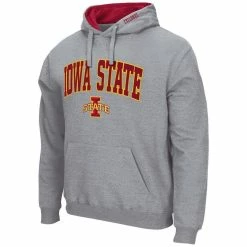 Colosseum Men's Heathered Gray Iowa State Cyclones Arch & Logo 3.0 Pullover Hoodie -Colosseum Shop DSCO1148317464 1927 ALT2