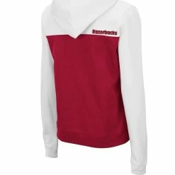 Colosseum Women's White/Cardinal Arkansas Razorbacks Aidan Half-Zip Hoodie -Colosseum Shop DSCO1148317856 3550 ALT3