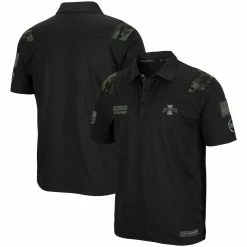 Colosseum Men's Black Iowa State Cyclones OHT Military Appreciation Sierra Team Polo