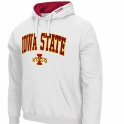Colosseum Men's White Iowa State Cyclones Arch & Logo 3.0 Pullover Hoodie -Colosseum Shop DSCO1148318106 3550 ALT2