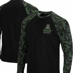 Colosseum Men's Black Arizona Wildcats OHT Military Appreciation Camo Raglan Long Sleeve T-Shirt