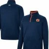 Men's Colosseum Navy Auburn Tigers Rebound Quarter-Snap Jacket