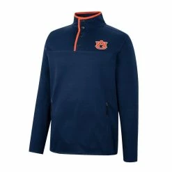 Men's Colosseum Navy Auburn Tigers Rebound Quarter-Snap Jacket -Colosseum Shop DSCO1148322324 1320 ALT2