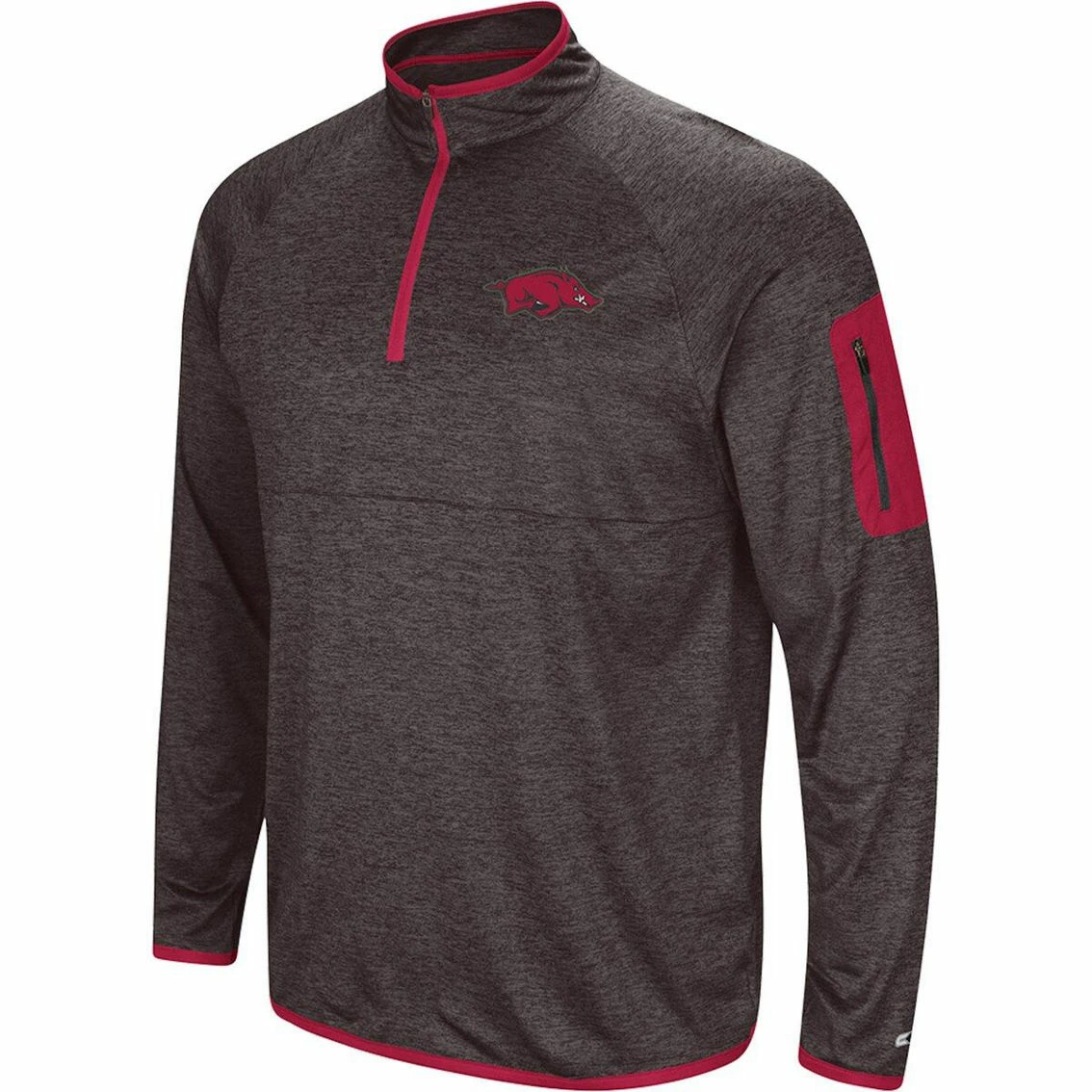 Colosseum Men's Black Arkansas Razorbacks Amnesia Quarter-Zip Pullover Jacket 3 Colosseum Men's Black Arkansas Razorbacks Amnesia Quarter-Zip Pullover Jacket - Image 3