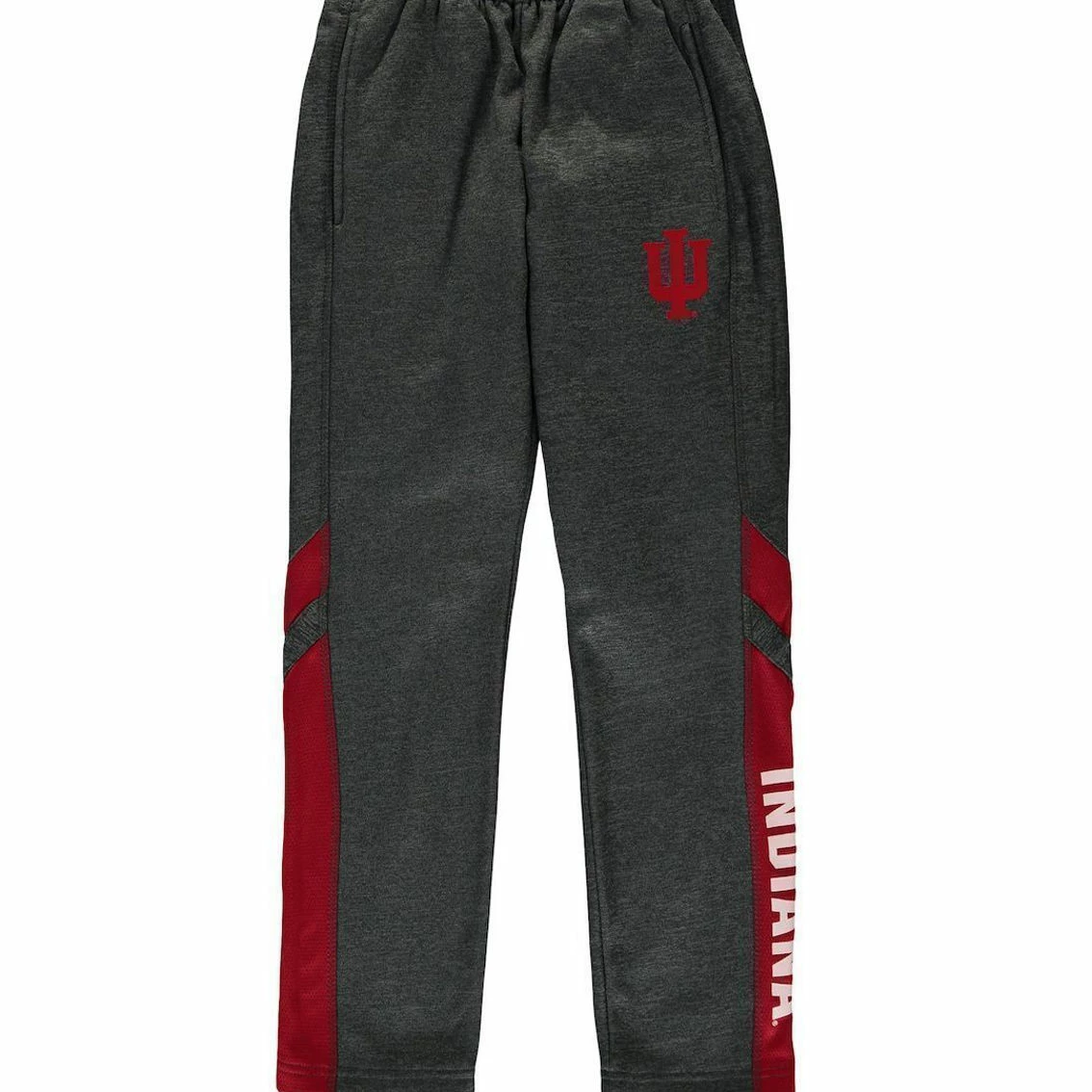 Colosseum Youth Heathered Charcoal Indiana Hoosiers Fleece Pants 2 Colosseum Youth Heathered Charcoal Indiana Hoosiers Fleece Pants - Image 2