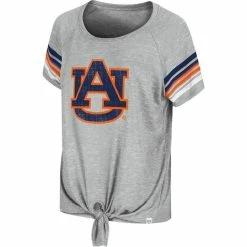 Colosseum Women's Heathered Gray Auburn Tigers Boo You Knotted Raglan T-Shirt 6 Colosseum Women's Heathered Gray Auburn Tigers Boo You Knotted Raglan T-Shirt -Colosseum Shop DSCO1148325026 1927 ALT2