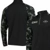 Colosseum Men's Black/Camo Iowa State Cyclones OHT Military Appreciation Take Flight Raglan Quarter-Zip Jacket