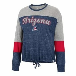 Colosseum Women's Navy Arizona Wildcats Joanna Tie Front Long Sleeve T-Shirt -Colosseum Shop DSCO1150497549 1320 ALT2