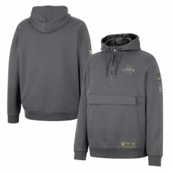 Colosseum Men's Charcoal Iowa State Cyclones OHT Military Appreciation Quarter-Zip Hoodie