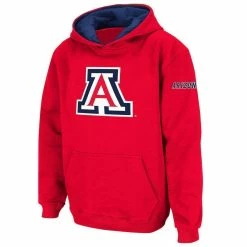 Colosseum Youth Cardinal Arizona Wildcats Big Logo Pullover Hoodie