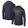 Colosseum Men's Heather Navy Auburn Tigers Slub Long Sleeve Hoodie T-Shirt