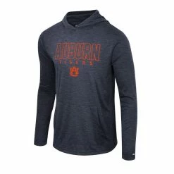 Colosseum Men's Heather Navy Auburn Tigers Slub Long Sleeve Hoodie T-Shirt -Colosseum Shop DSCO1150992333 SXT5 ALT2