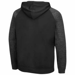 Men's Colosseum Black Indiana Hoosiers Blackout 3.0 Tonal Raglan Pullover Hoodie -Colosseum Shop DSCO1151104026 1007 ALT3