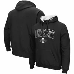 Colosseum Men's Black Iowa State Cyclones Arch & Logo 3.0 Pullover Hoodie