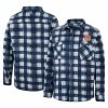 Colosseum Men's Navy/White Auburn Tigers Ellis Plaid Full-Snap Shirt Jacket