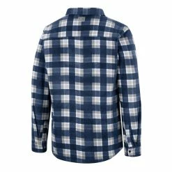 Colosseum Men's Navy/White Auburn Tigers Ellis Plaid Full-Snap Shirt Jacket -Colosseum Shop DSCO1151350491 GZKZ ALT3