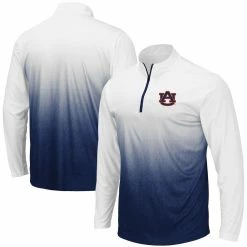 Colosseum Men's Navy Auburn Tigers Magic Team Logo Quarter-Zip Jacket