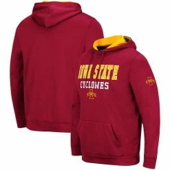 Men's Colosseum Cardinal Iowa State Cyclones Sunrise Pullover Hoodie