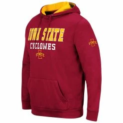 Men's Colosseum Cardinal Iowa State Cyclones Sunrise Pullover Hoodie -Colosseum Shop DSCO1151351458 4633 ALT2