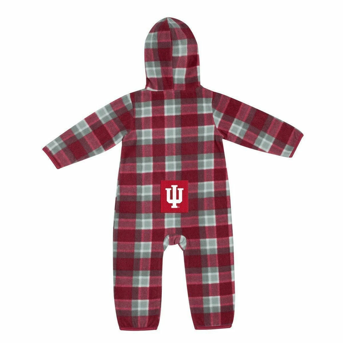 Infant Colosseum Crimson/Gray Indiana Hoosiers Farays Plaid Full-Zip Hoodie Jumper 3 Infant Colosseum Crimson/Gray Indiana Hoosiers Farays Plaid Full-Zip Hoodie Jumper - Image 3