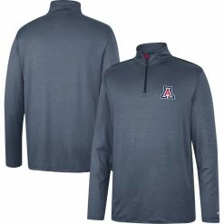 Colosseum Men's Navy Arizona Wildcats Logo Quarter-Zip Windshirt