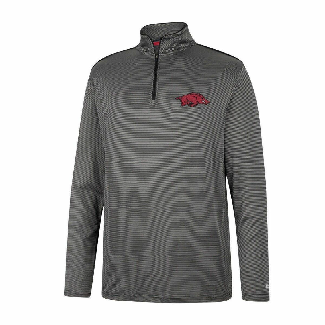 Colosseum Men's Charcoal Arkansas Razorbacks Logo Quarter-Zip Windshirt 3 Colosseum Men's Charcoal Arkansas Razorbacks Logo Quarter-Zip Windshirt - Image 3