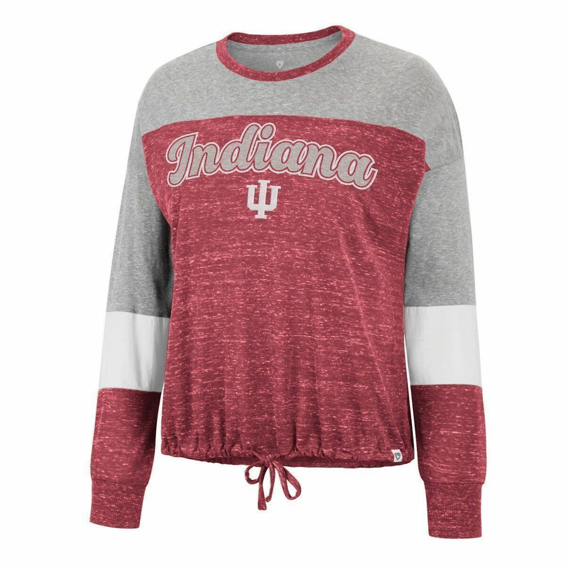 Colosseum Women's Crimson Indiana Hoosiers Joanna Tie Front Long Sleeve T-Shirt 3 Colosseum Women's Crimson Indiana Hoosiers Joanna Tie Front Long Sleeve T-Shirt - Image 3