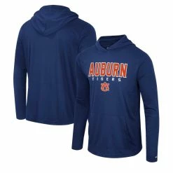 Colosseum Men's Navy Auburn Tigers Team Color Rival Hoodie Long Sleeve T-Shirt